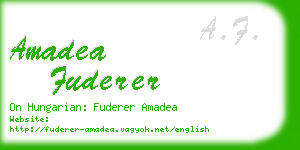 amadea fuderer business card